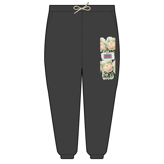 Dejavu FLower - Unisex or Couple Floral Fleece Sweatpants for Comfort & Style